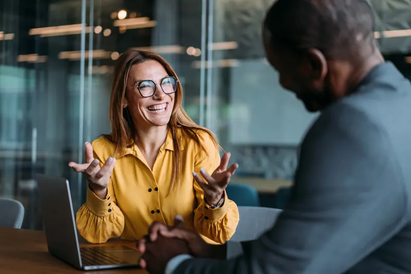 Accountant with a business owner during a consultation